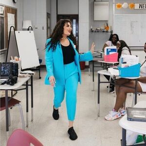 Blue women’s suit set (Petite)